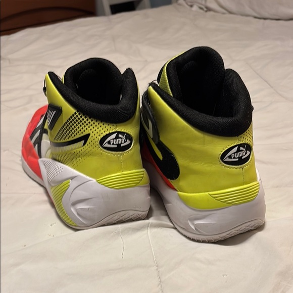 Puma Red and Yellow Athletic High-Tops with Dial Fit - Picture 3 of 4